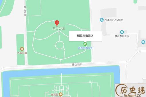 崇祯皇帝吊死的歪脖树在景山哪里